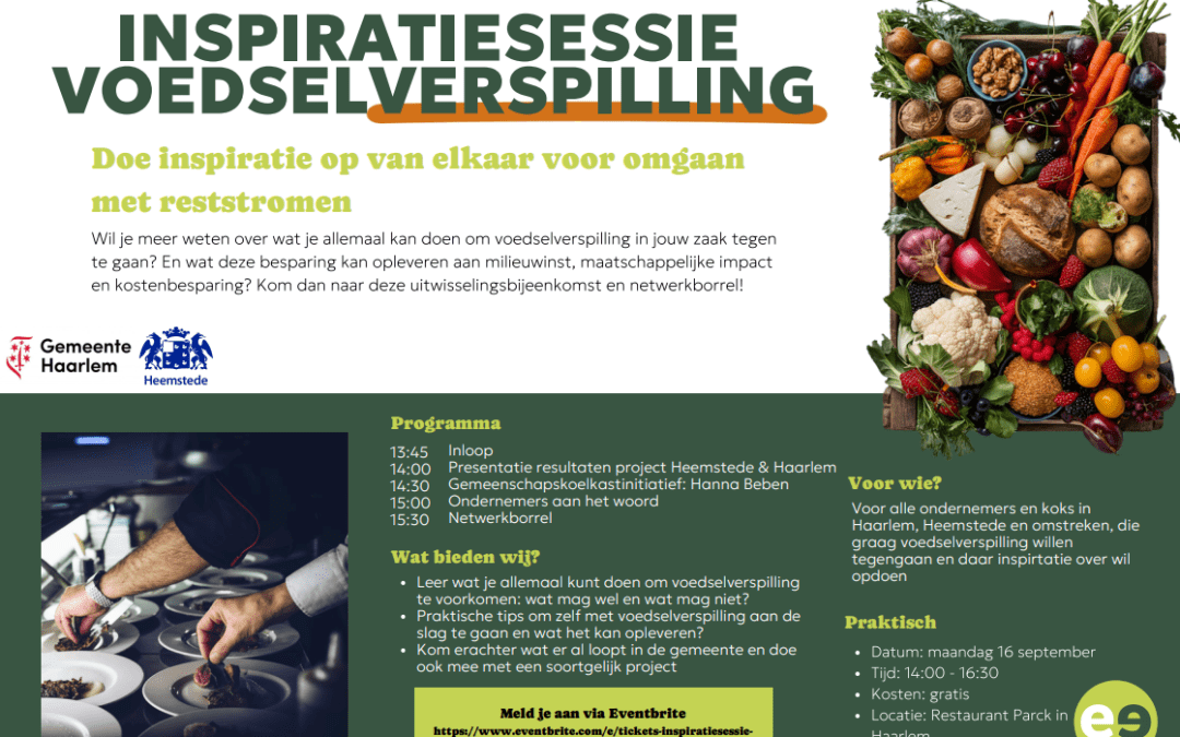 16/9: Inspiratiesessie tegen voedselverspilling